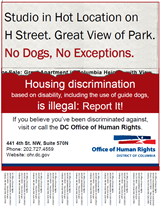 Housing Discrimination Poster: Use of Guide Dogs